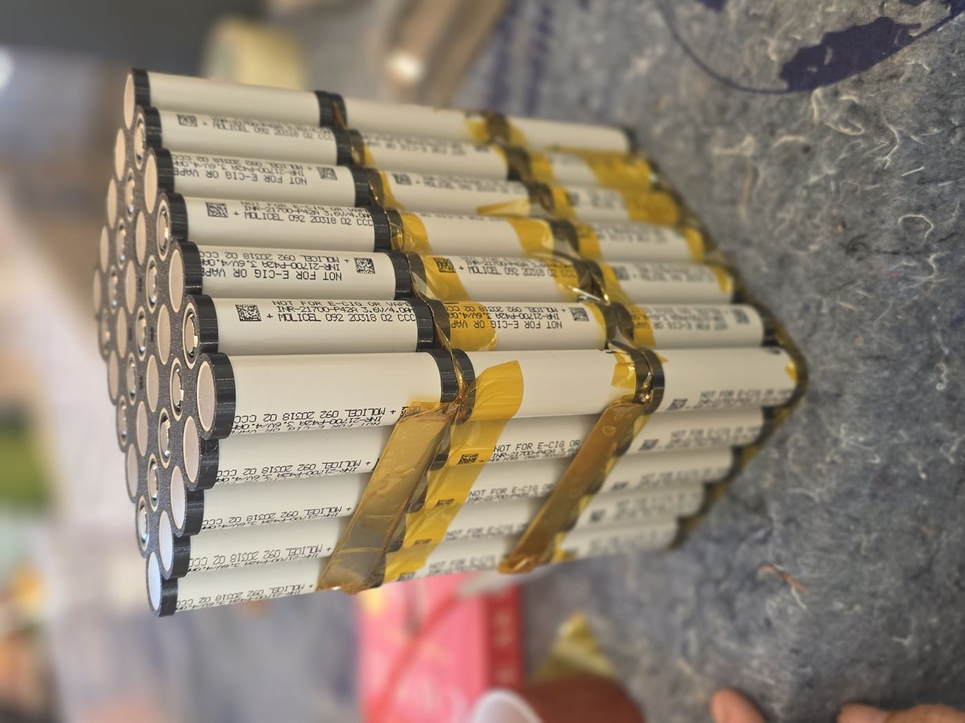 Custom lithium battery build in progress